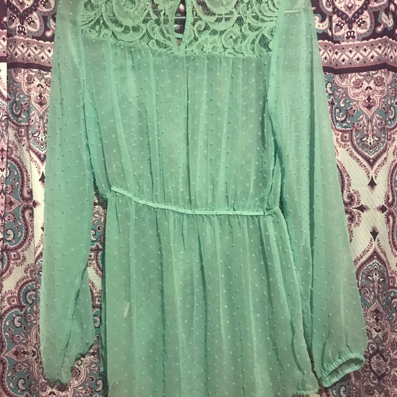 Beautiful Turquoise Half Sleeve Shirt - Picture 2 of 4
